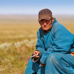 Pvk Photo | Nomade Mongol Dans les Steppes de Mongolie Centrale