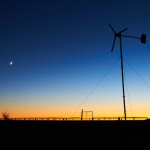 Eolienne dans le desert du Gobi, Mongolie