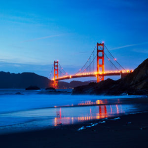 Golden Gate Bridge, San Francisco depuis Baker Beach