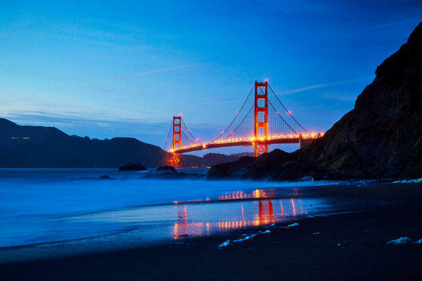 Golden Gate Bridge, San Francisco depuis Baker Beach