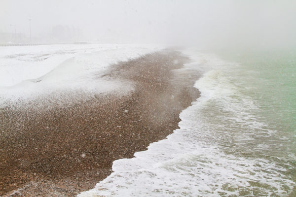 Pvk Photo | Plage de Fécamp enneigée
